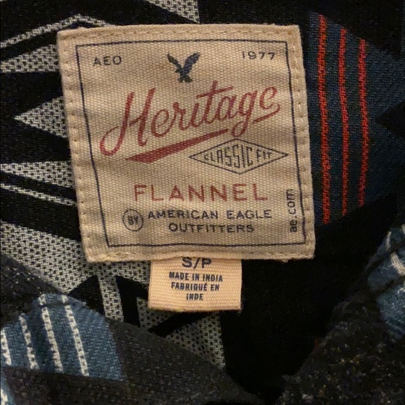 American Eagle Outfitters Tribal Print Flannel - Picture 2 of 4